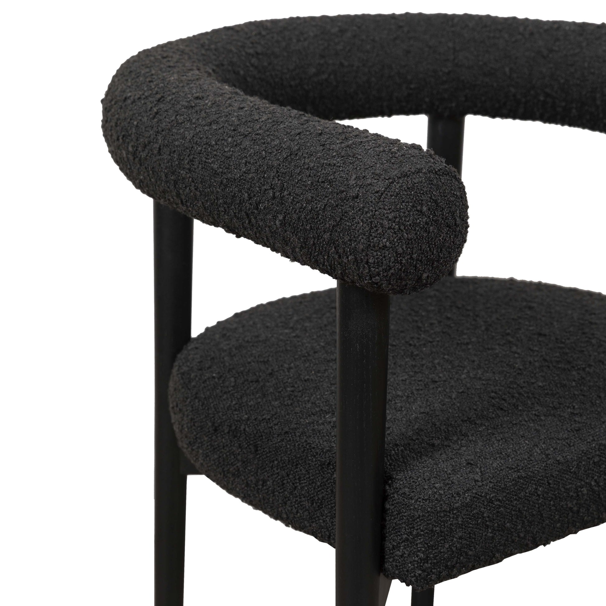 Spara Performance Boucle Dining Chair - Black - Image 4