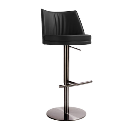 Gala Performance Vegan Leather Adjustable Stool - Black - Image 1