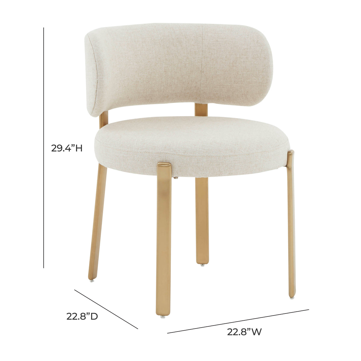Margaret Dining Chair - Off-White - Image 5