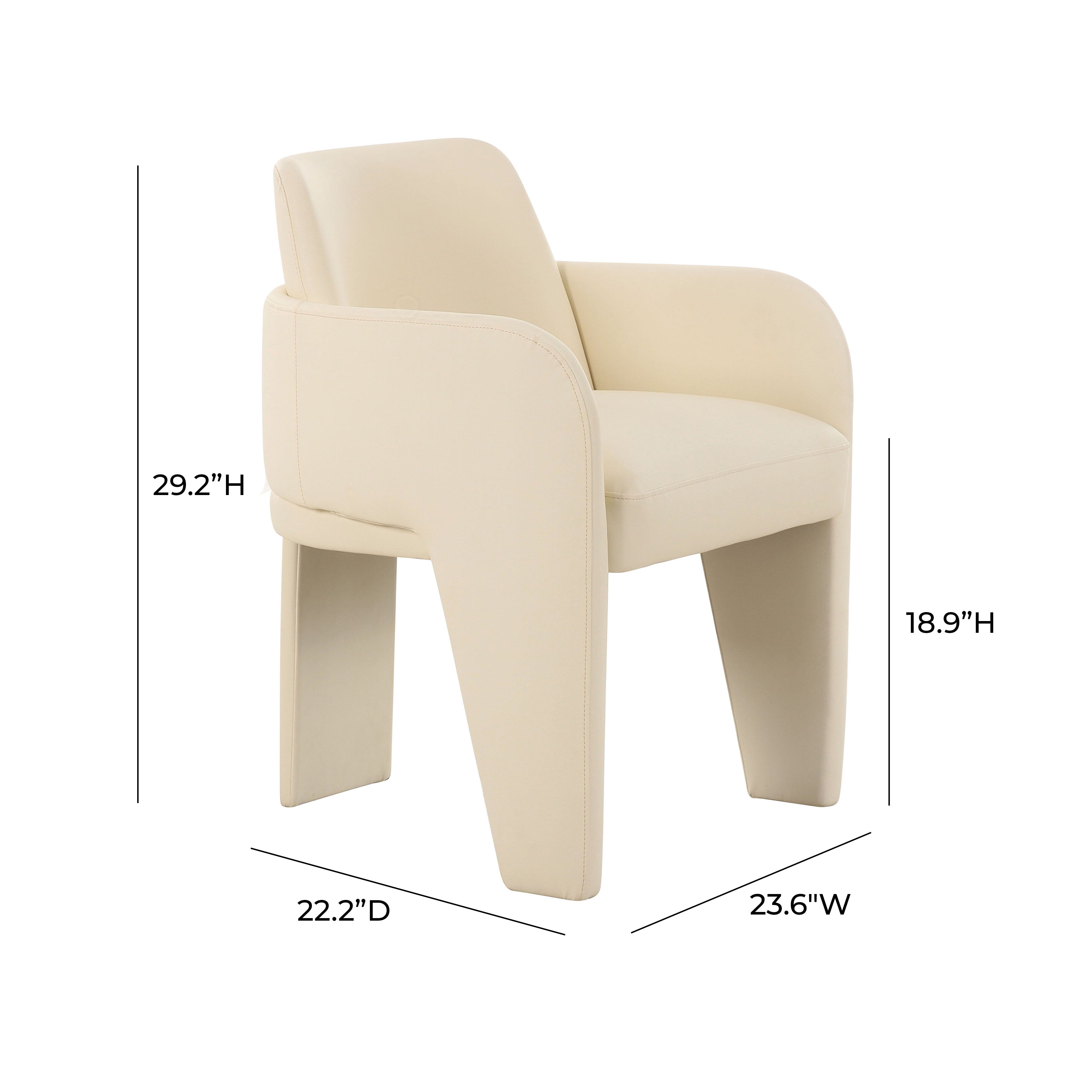 Leo Cream Performance Vegan Leather Dining Chair – TOV Furniture