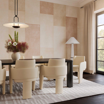 Leo Performance Vegan Leather Dining Chair - Cream - Image 1