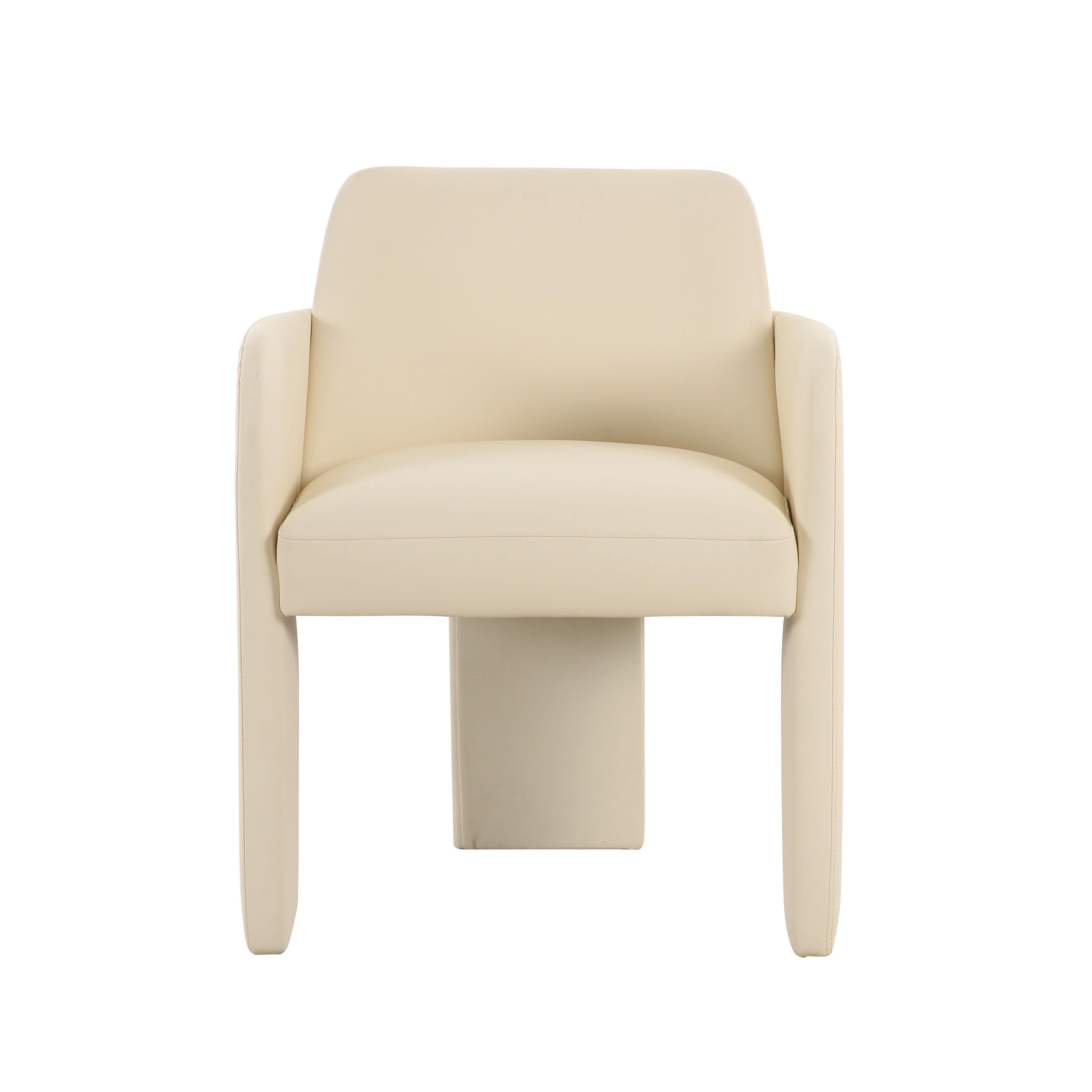 Leo Cream Performance Vegan Leather Dining Chair – TOV Furniture