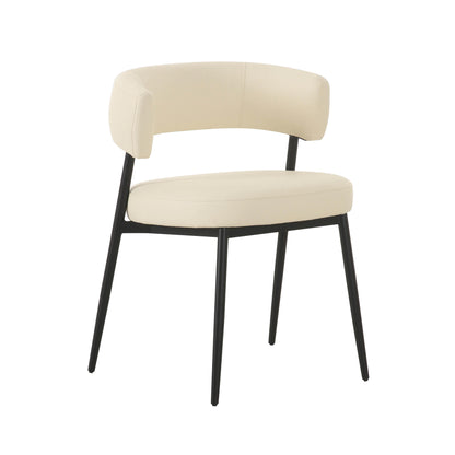 Maxine Cream Performance Vegan Leather Dining Chair - Default Title - Image 2