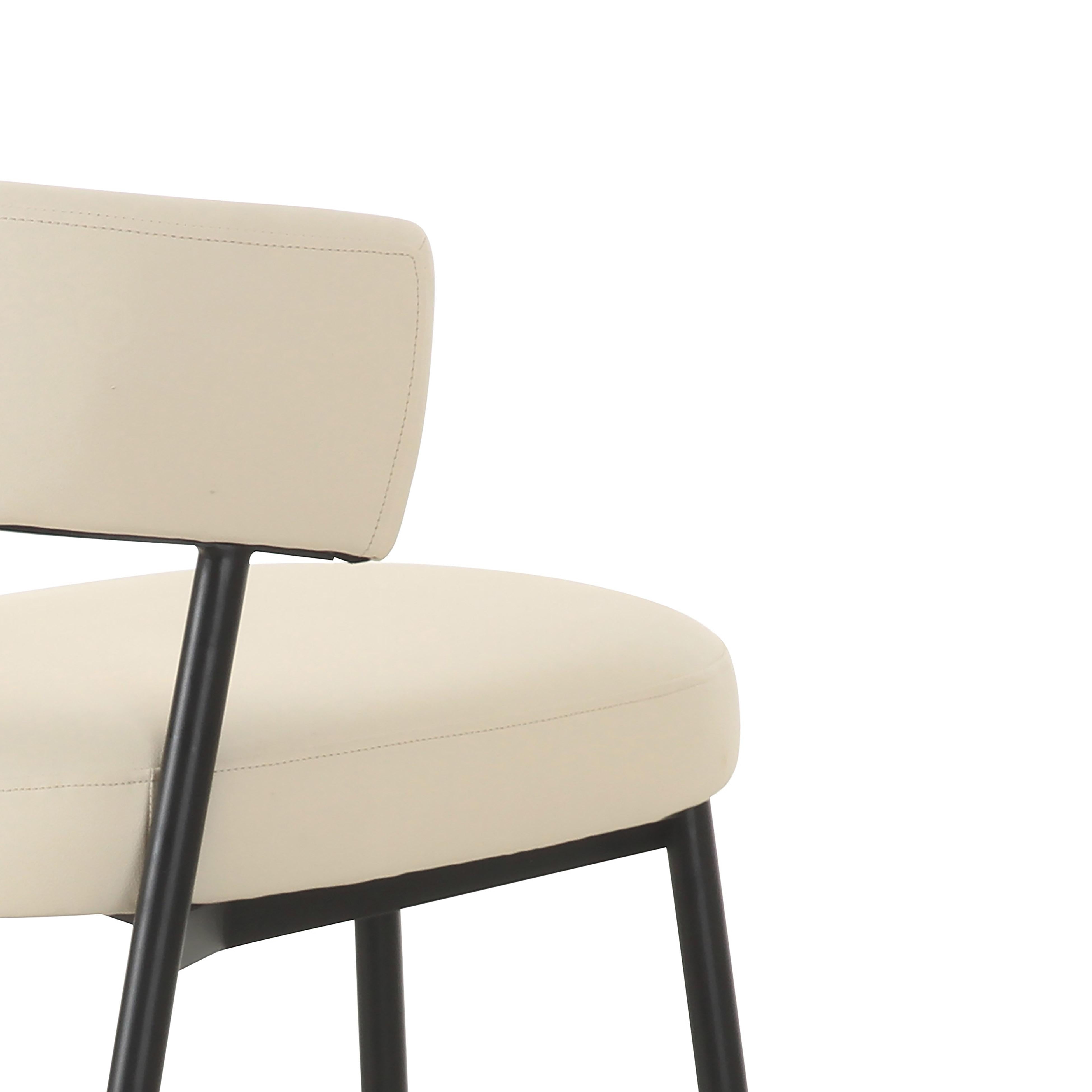 Maxine Cream Performance Vegan Leather Dining Chair | TOV Furniture
