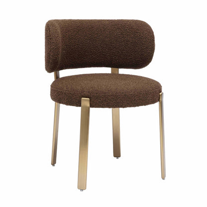 Margaret Performance Boucle Dining Chair - Brown - Image 1