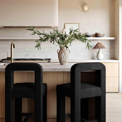 Hazel Performance Boucle Counter Stool - Black - Image 1