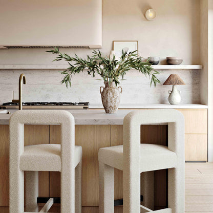 Hazel Performance Boucle Counter Stool - Cream - Image 1