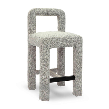 Hazel Performance Boucle Counter Stool - Grey - Image 1