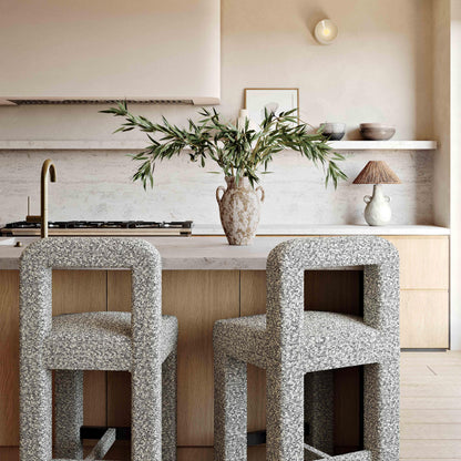 Hazel Performance Boucle Counter Stool - Grey - Image 1