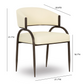 Tatum Performance Vegan Leather Dining Chair - Cream - Image 6