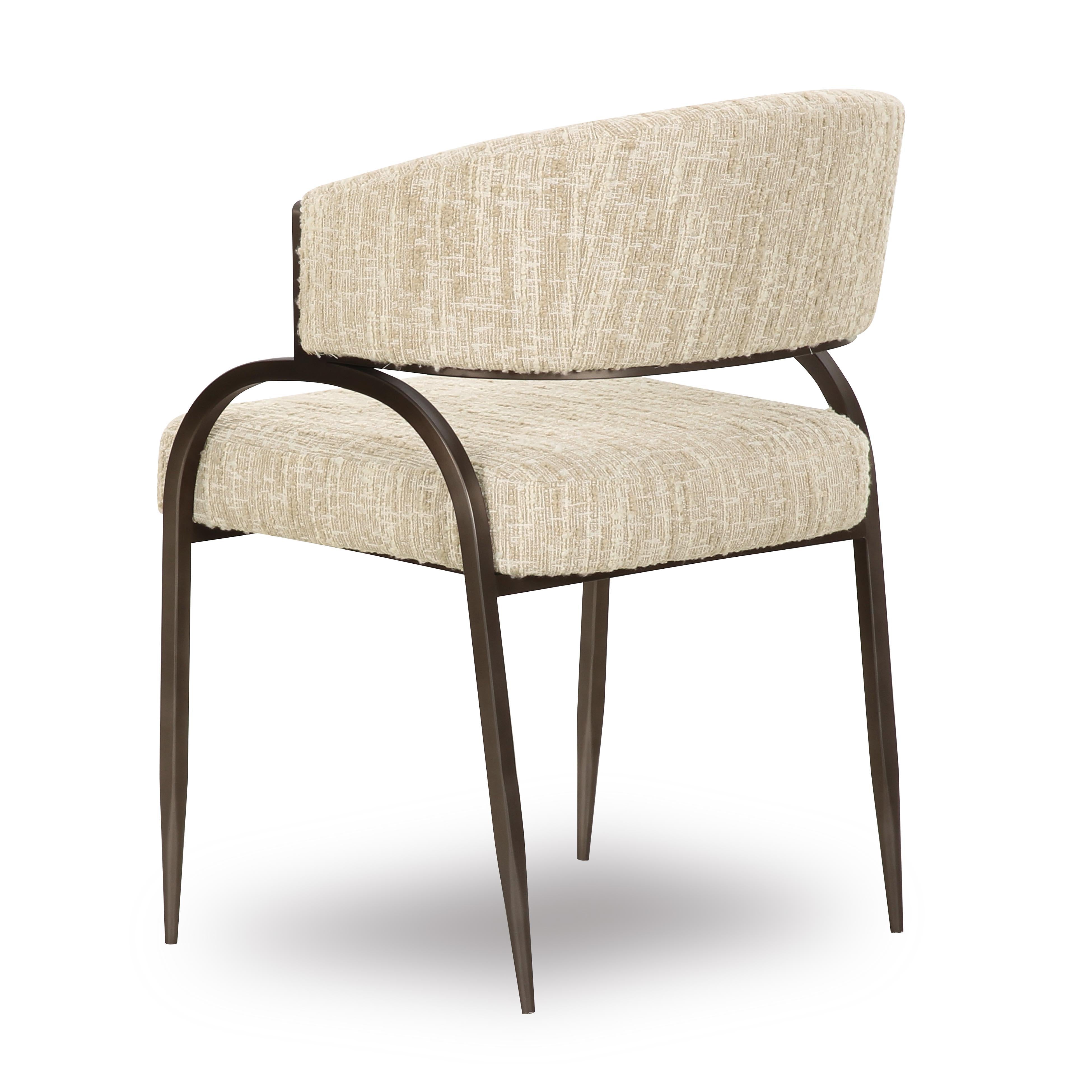 Tatum Taupe Textured Performance Boucle Dining Chair | TOV Furniture