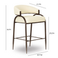 Tatum Performance Vegan Leather Counter Stool - Cream - Image 6