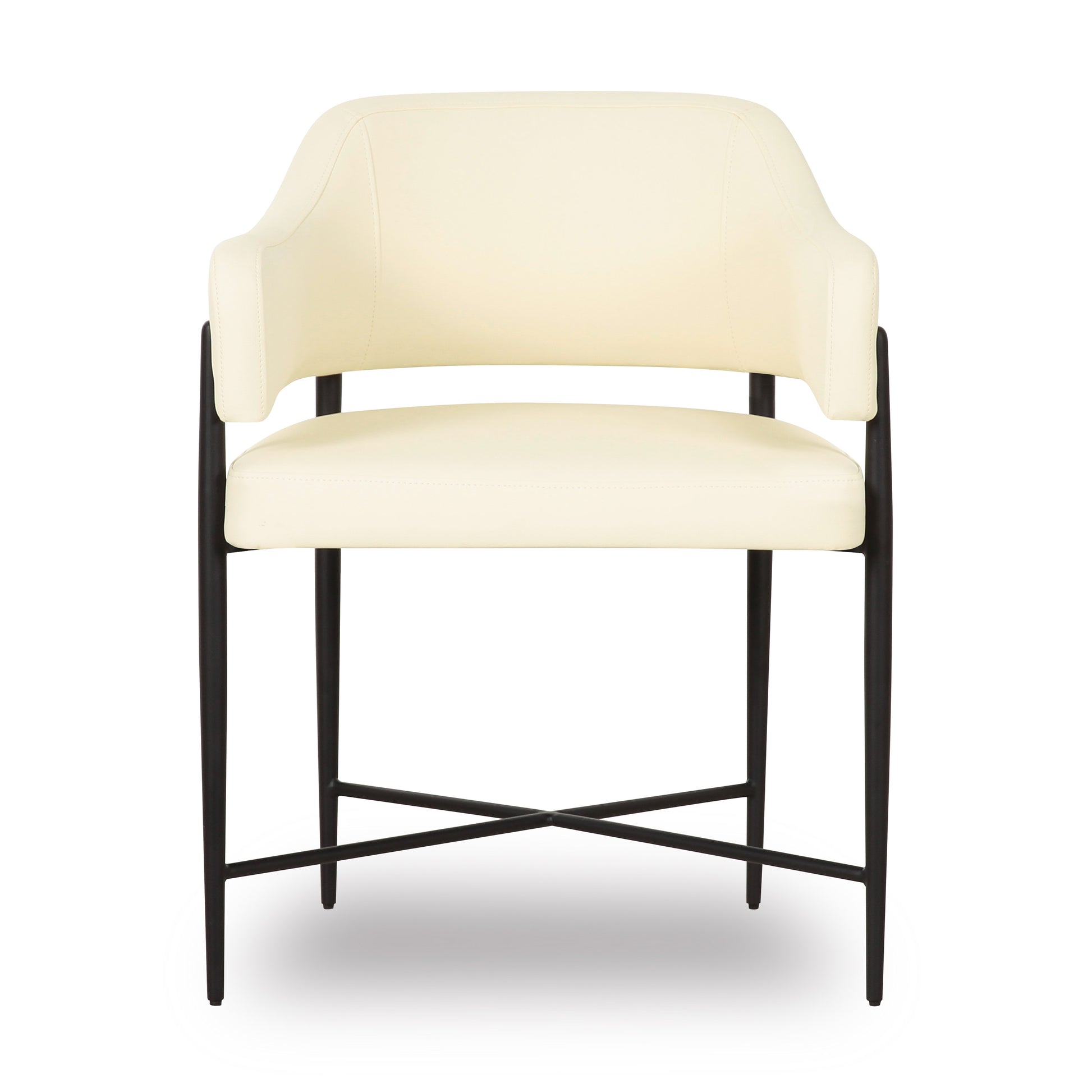 Sezanne Contract-Grade Vegan Leather Dining Chair - Cream - Image 3
