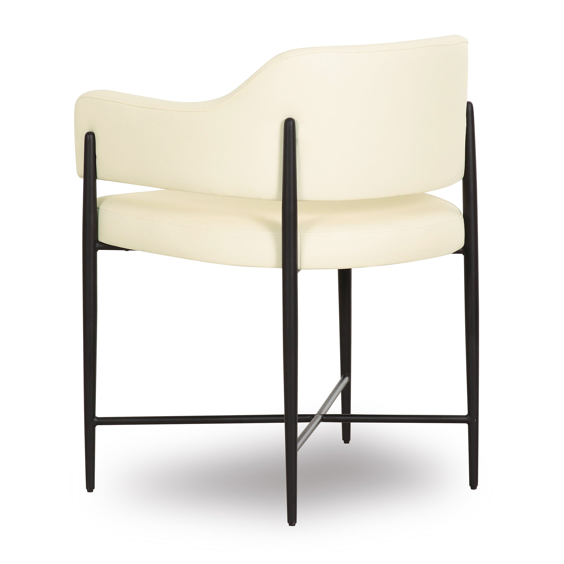 Sezanne Contract-Grade Vegan Leather Dining Chair - Cream - Image 4