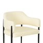 Sezanne Contract-Grade Vegan Leather Dining Chair - Cream - Image 5