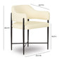 Sezanne Contract-Grade Vegan Leather Dining Chair - Cream - Image 6