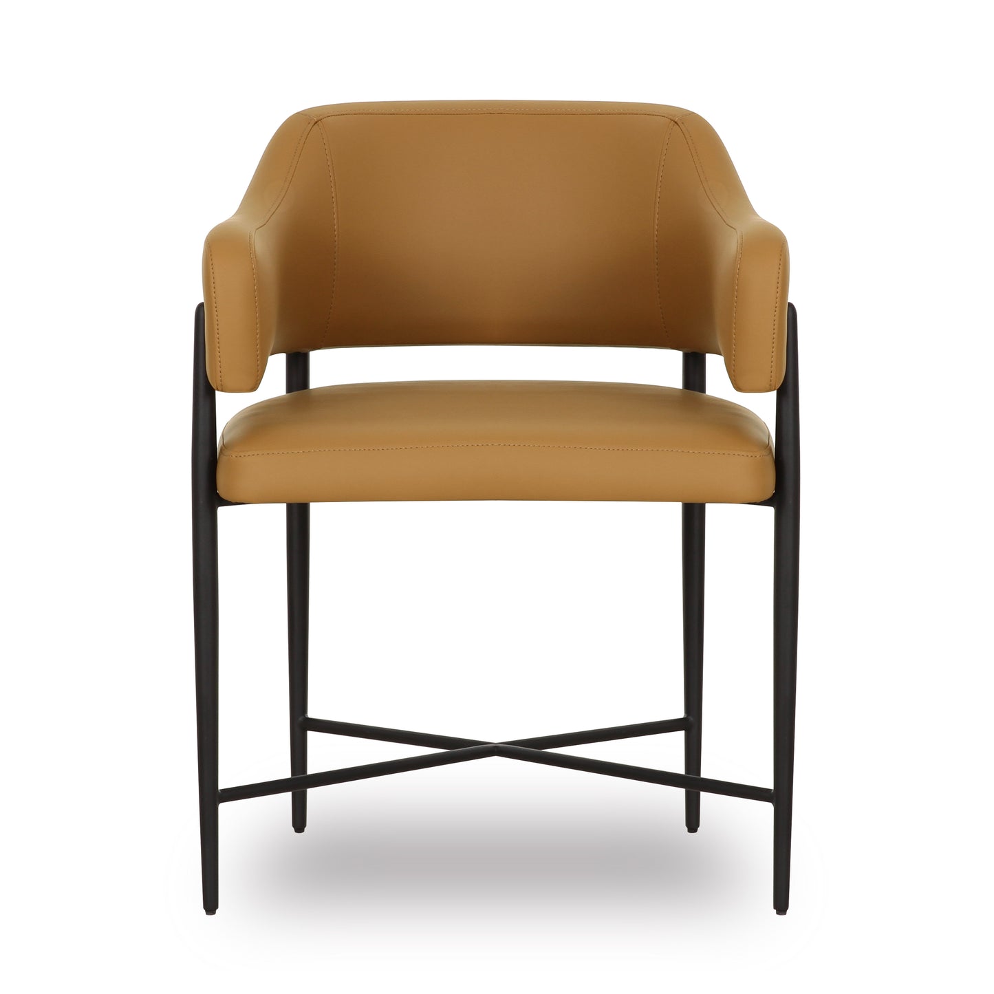 Sezanne Contract-Grade Vegan Leather Dining Chair - Tan - Image 3