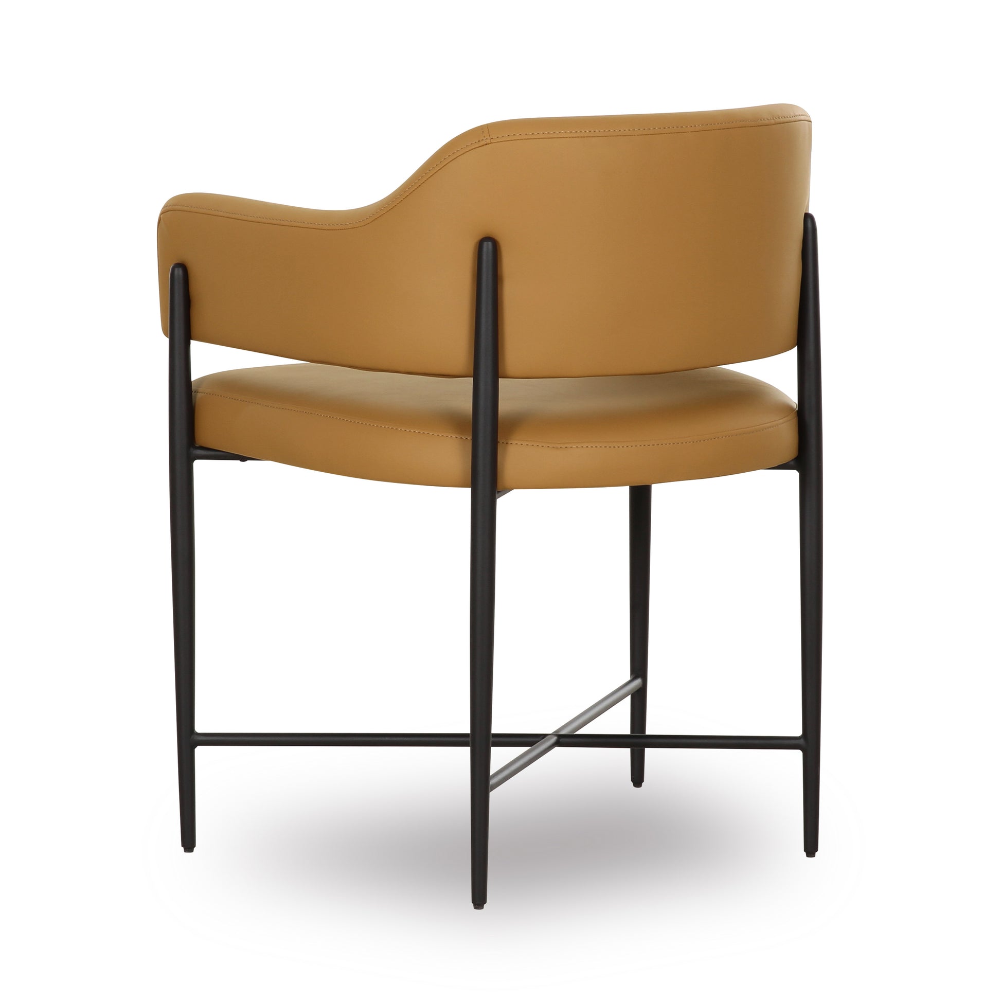 Sezanne Contract-Grade Vegan Leather Dining Chair - Tan - Image 4