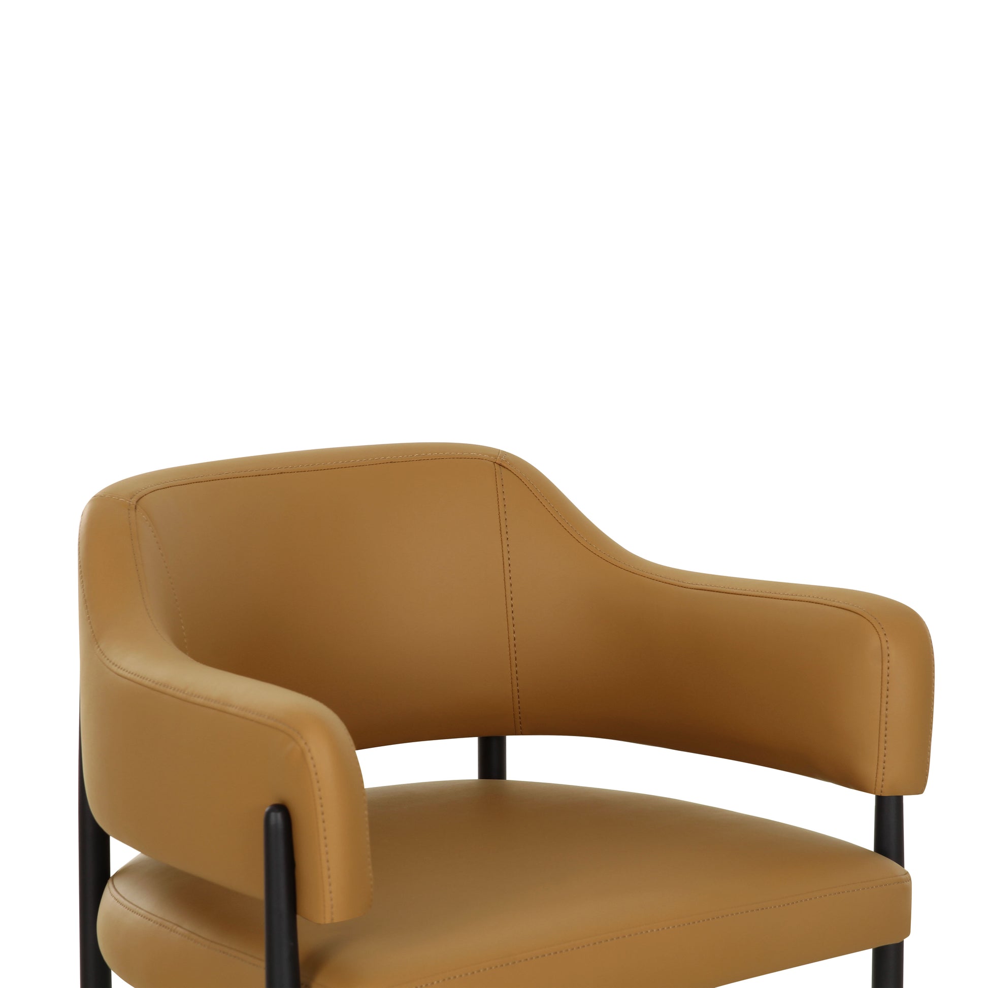 Sezanne Contract-Grade Vegan Leather Dining Chair - Tan - Image 5