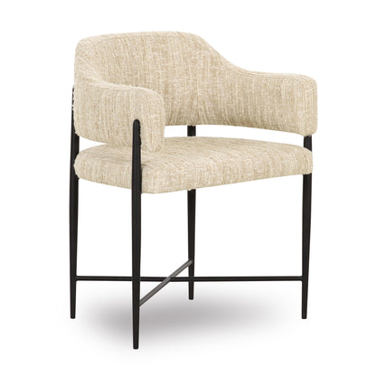 Sezanne Taupe Textured Performance Boucle Dining Chair - Default Title - Image 2