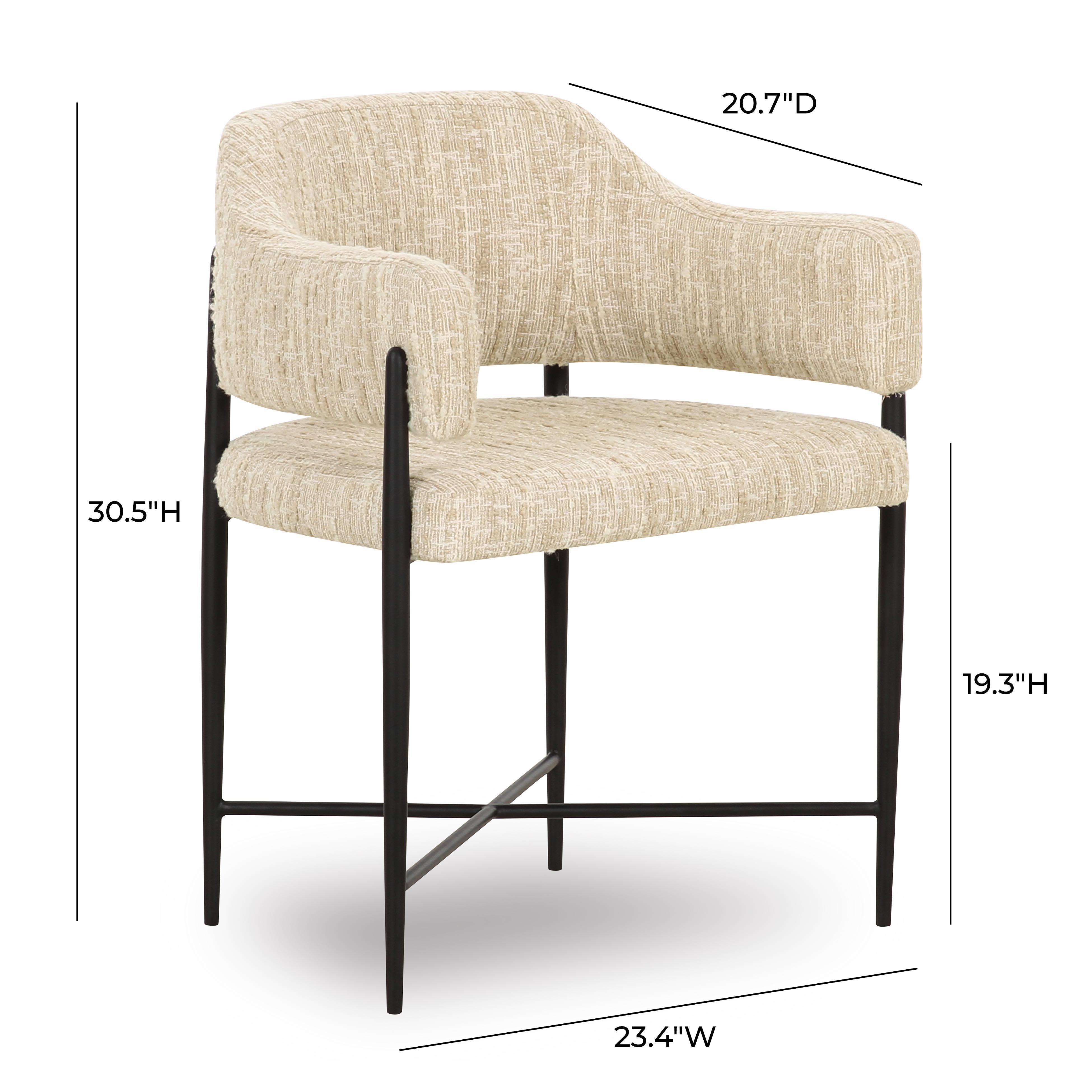 Sezanne Taupe Textured Performance Boucle Dining Chair | TOV Furniture