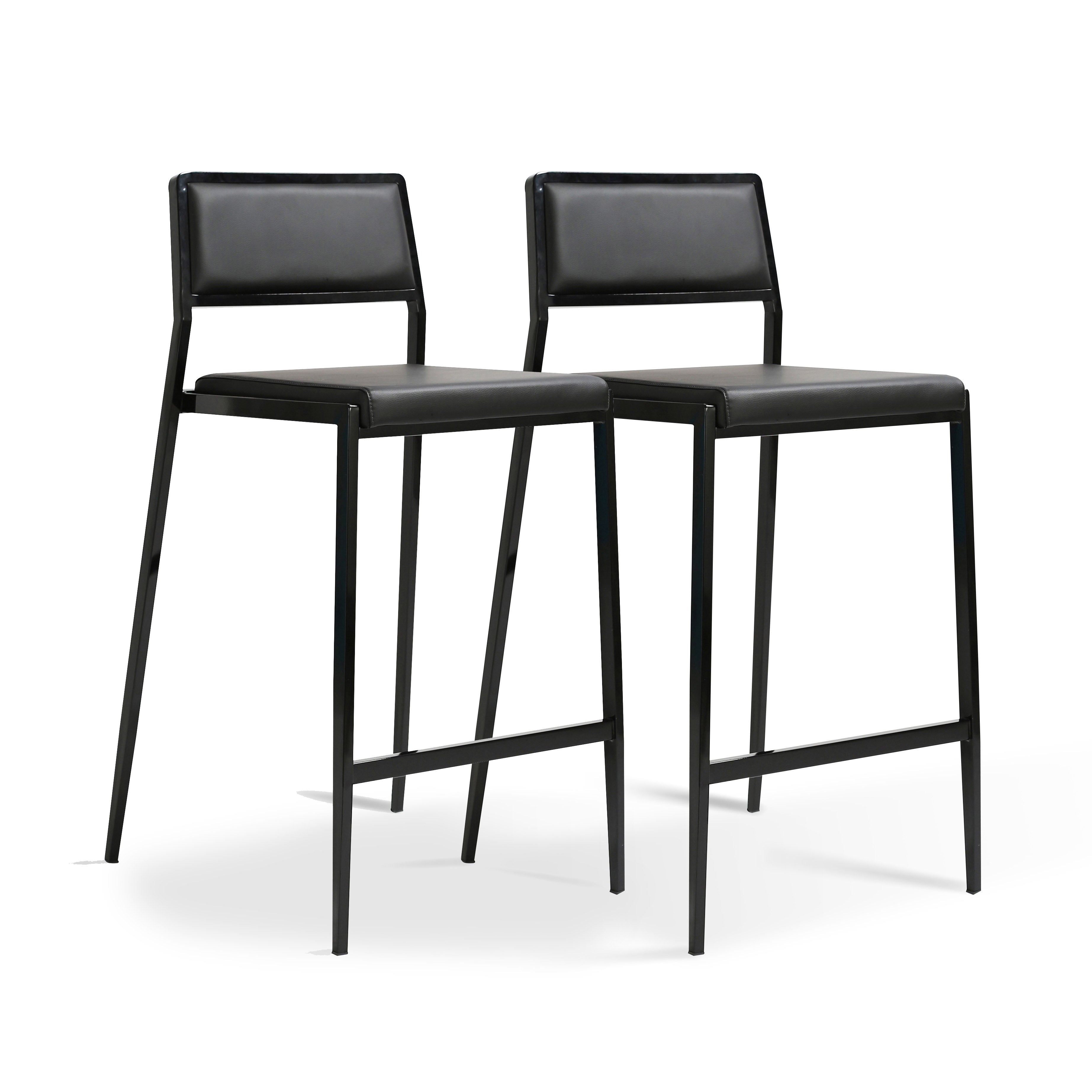 Gale Performance Vegan Leather Stackable Stool - Set of 2 | TOV