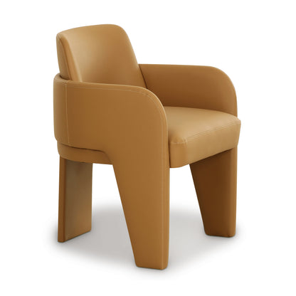 Leo Performance Vegan Leather Dining Chair - Tan - Image 2