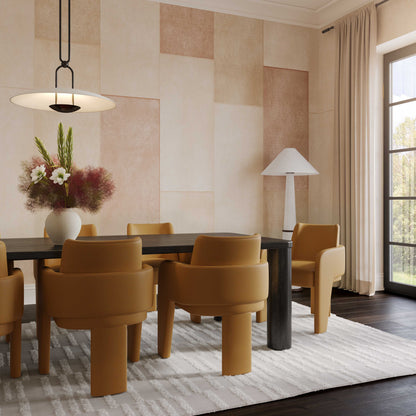 Leo Performance Vegan Leather Dining Chair - Tan - Image 1