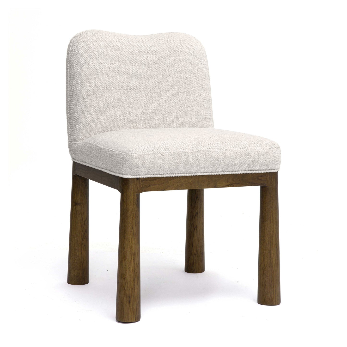 Tiara Performance Basketweave Fabric Dining Chair - Cream - Image 1