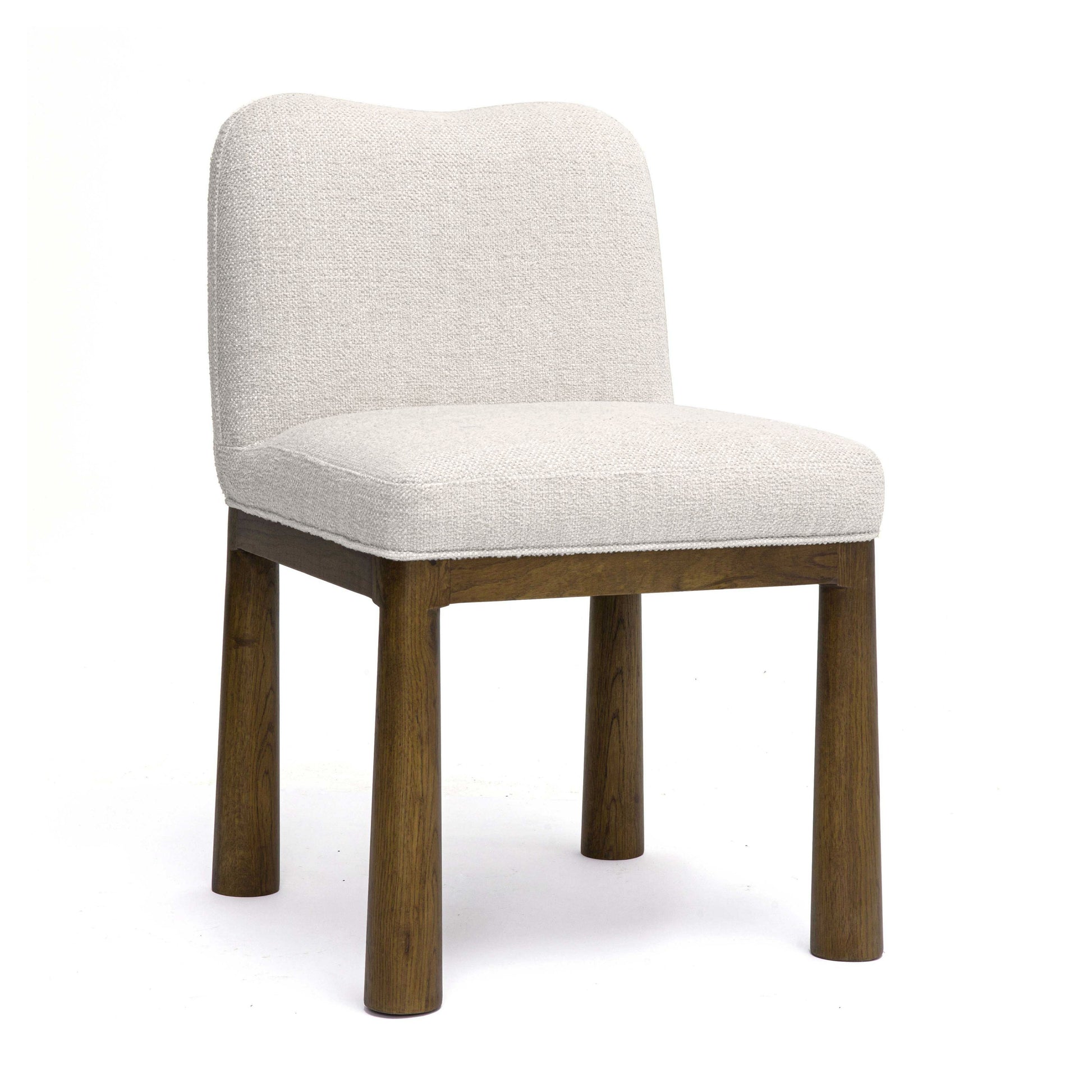 Tiara Performance Basketweave Fabric Dining Chair - Cream - Image 1