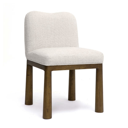 Tiara Performance Basketweave Fabric Dining Chair - Cream - Image 1