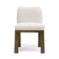 Tiara Performance Basketweave Fabric Dining Chair - Cream - Image 3