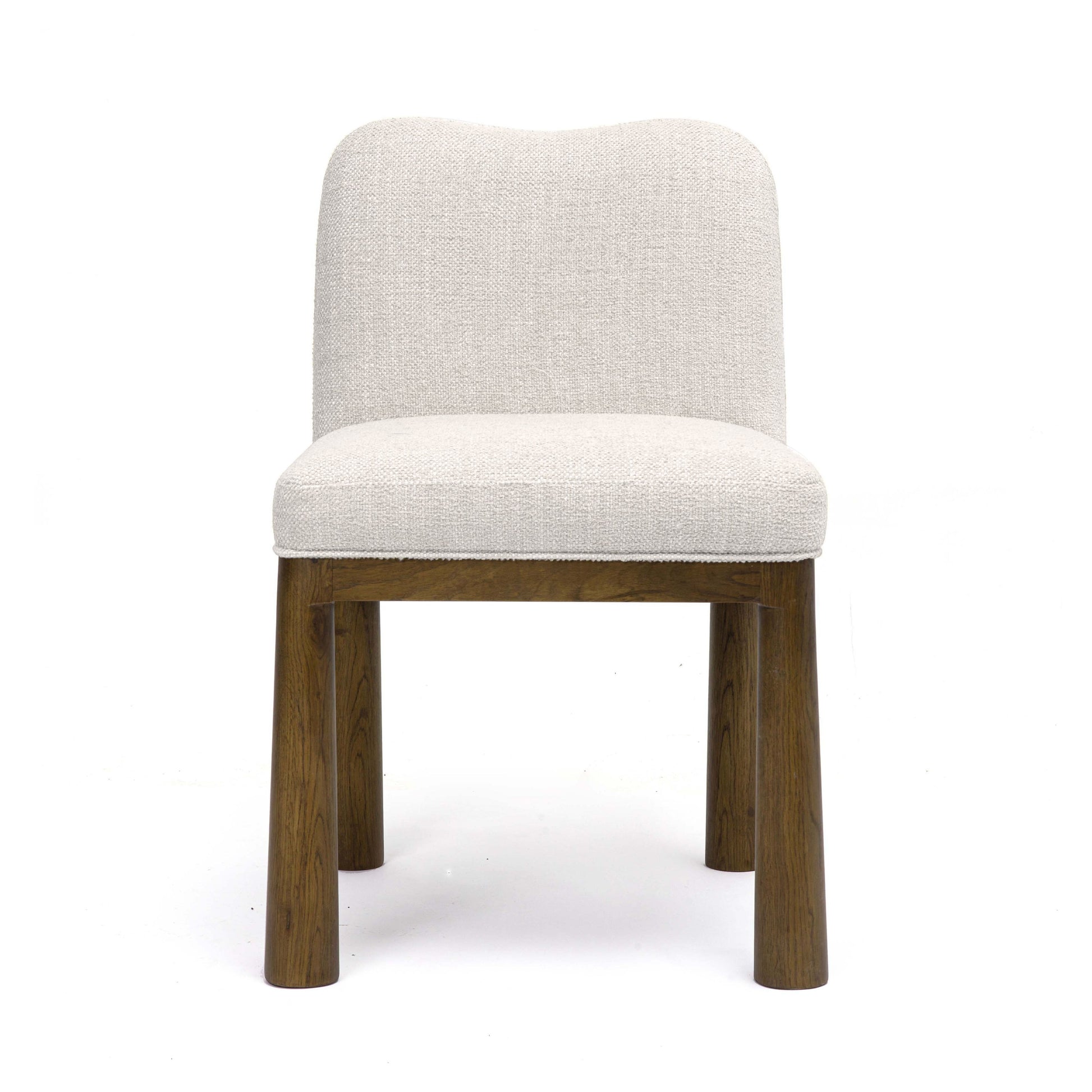 Tiara Performance Basketweave Fabric Dining Chair - Cream - Image 3