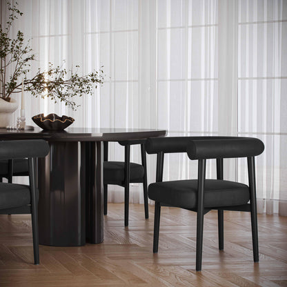 Spara Performance Vegan Leather Dining Chair - Black - Image 1