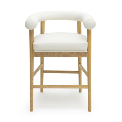 Spara Performance Vegan Leather Counter Stool - White - Image 1