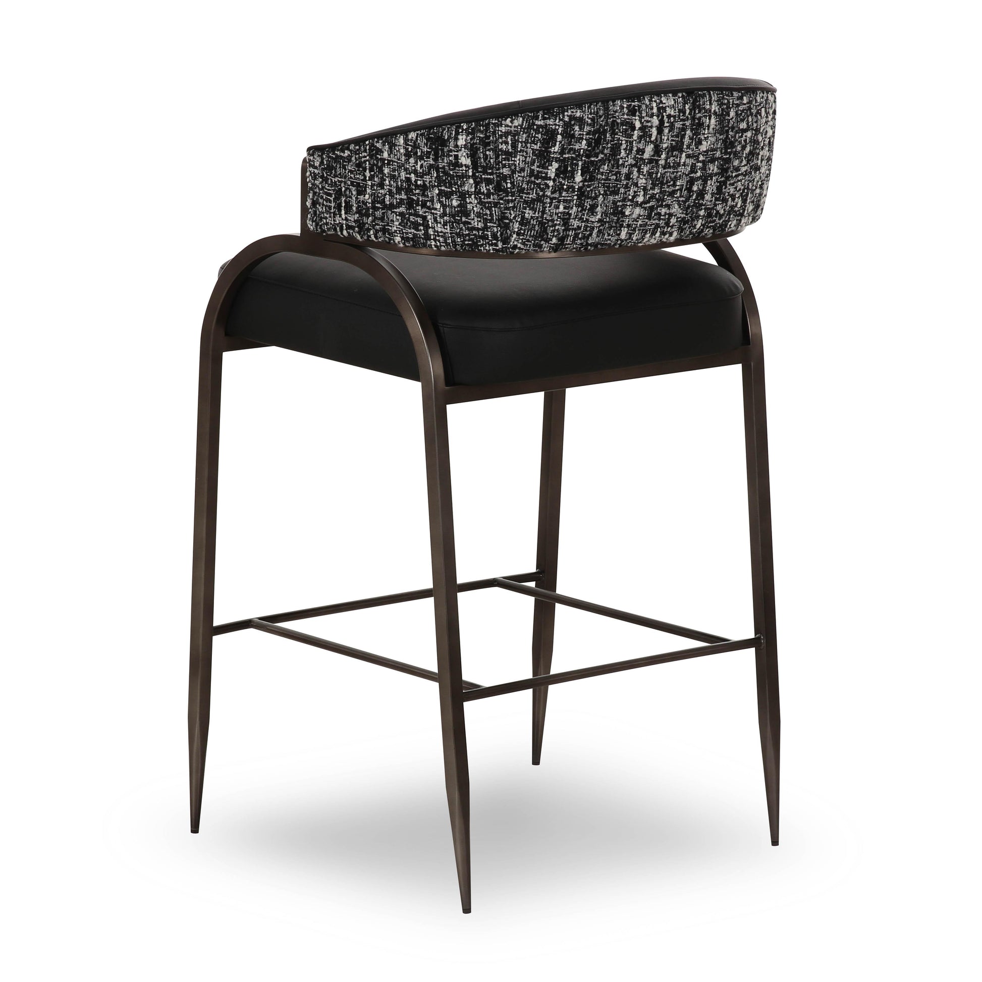 Tatum 2-Tone Performance Vegan Leather Counter Stool - Black - Image 4