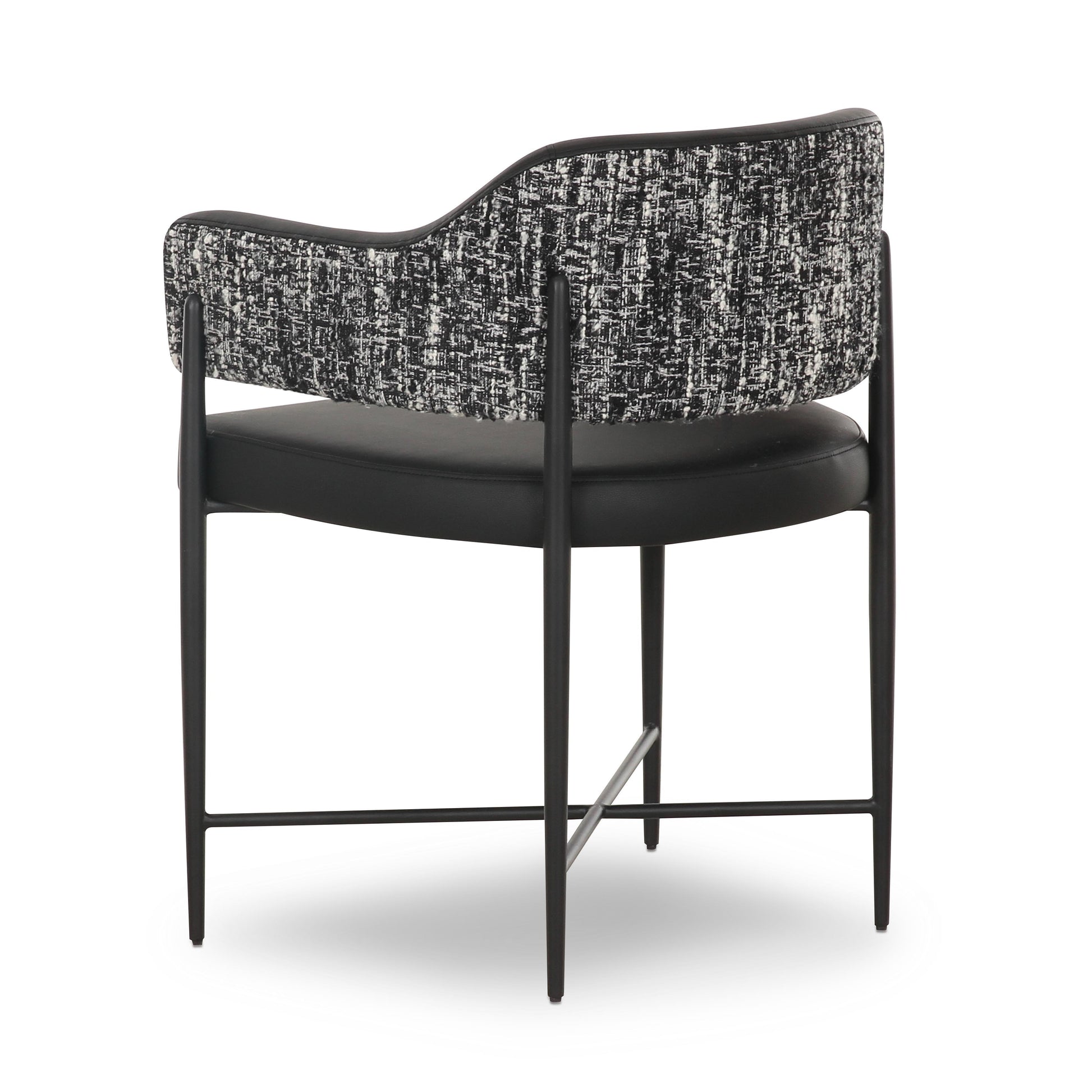Sezanne 2-Tone Performance Vegan Leather Dining Chair - Black - Image 4