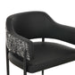 Sezanne 2-Tone Performance Vegan Leather Dining Chair - Black - Image 6