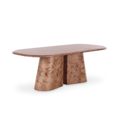 Gladyss 87" Burl Oval Dining Table - Image 1