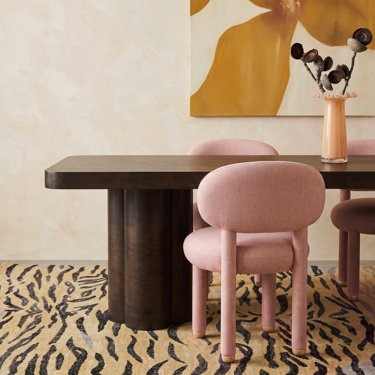 Manu Performance Fabric Side Chair - Light Pink - Image 2