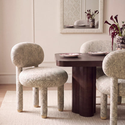 Manu Performance Fabric Side Chair - Neutral Floral - Image 1