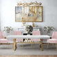 Beatrix Performance Velvet Dining Chair - Blush - Image 2
