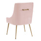 Beatrix Performance Velvet Dining Chair - Blush - Image 3