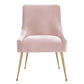Beatrix Performance Velvet Dining Chair - Blush - Image 4
