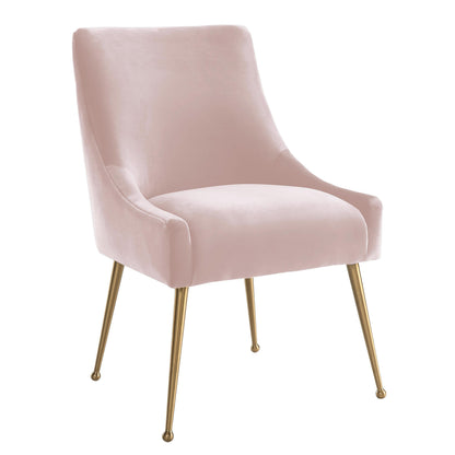 Beatrix Performance Velvet Dining Chair - Blush - Image 1