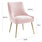 Beatrix Performance Velvet Dining Chair - Blush - Image 8