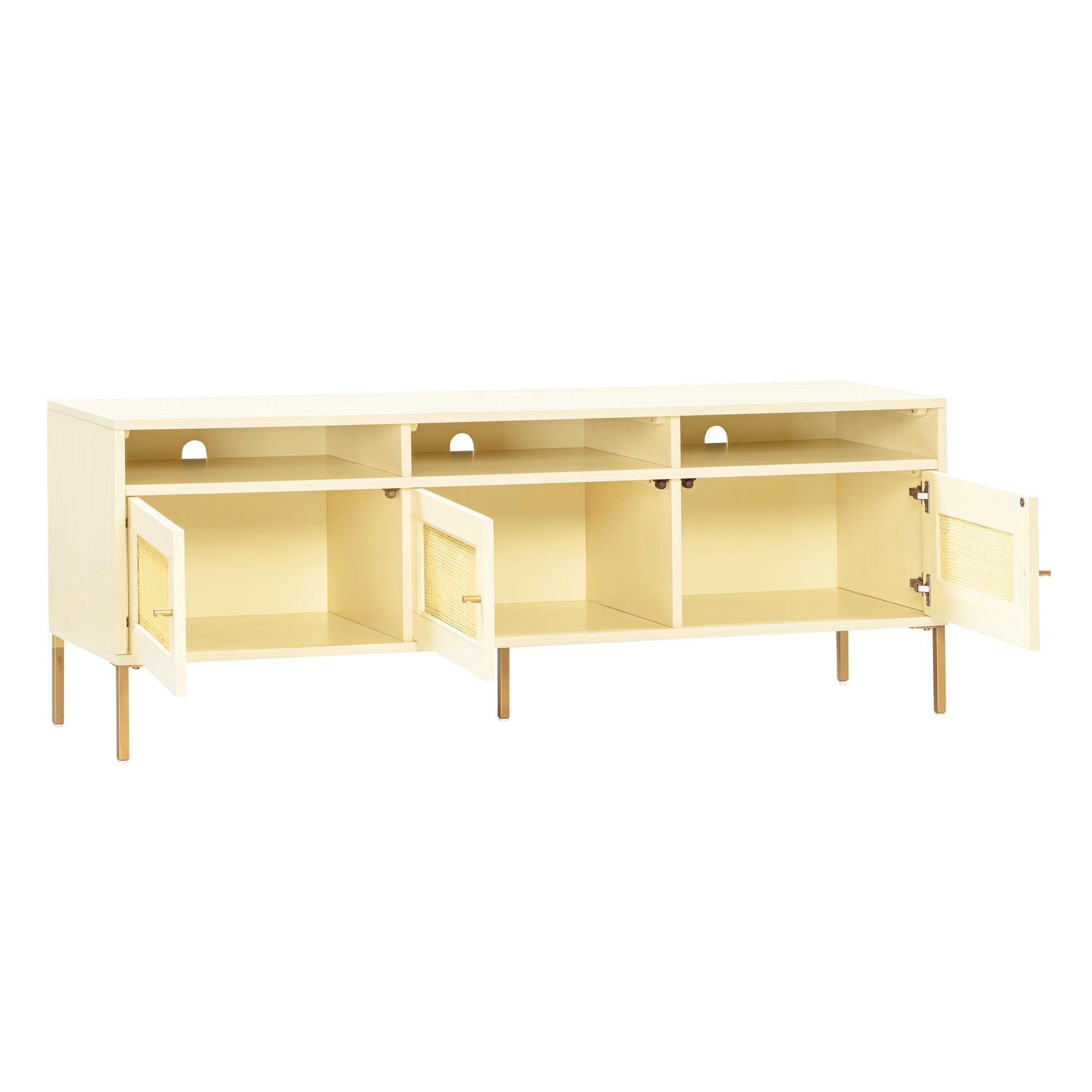 Sierra 65" Cane Media Console - Buttermilk - Image 6