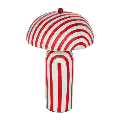 Maiori Striped Papier Mache Table Lamp - Image 1