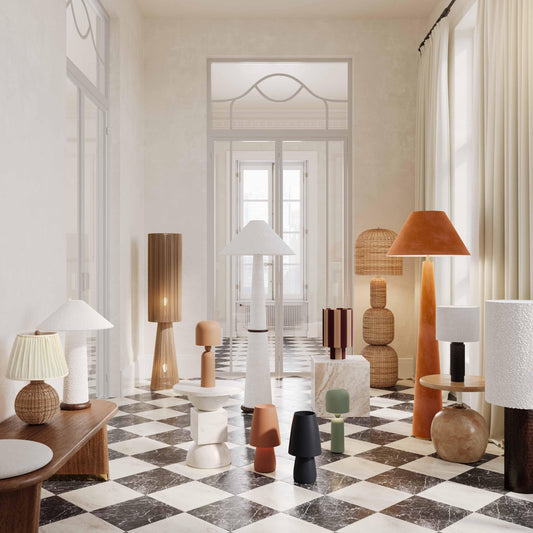 Faith White Boucle Table Lamp - Image 2