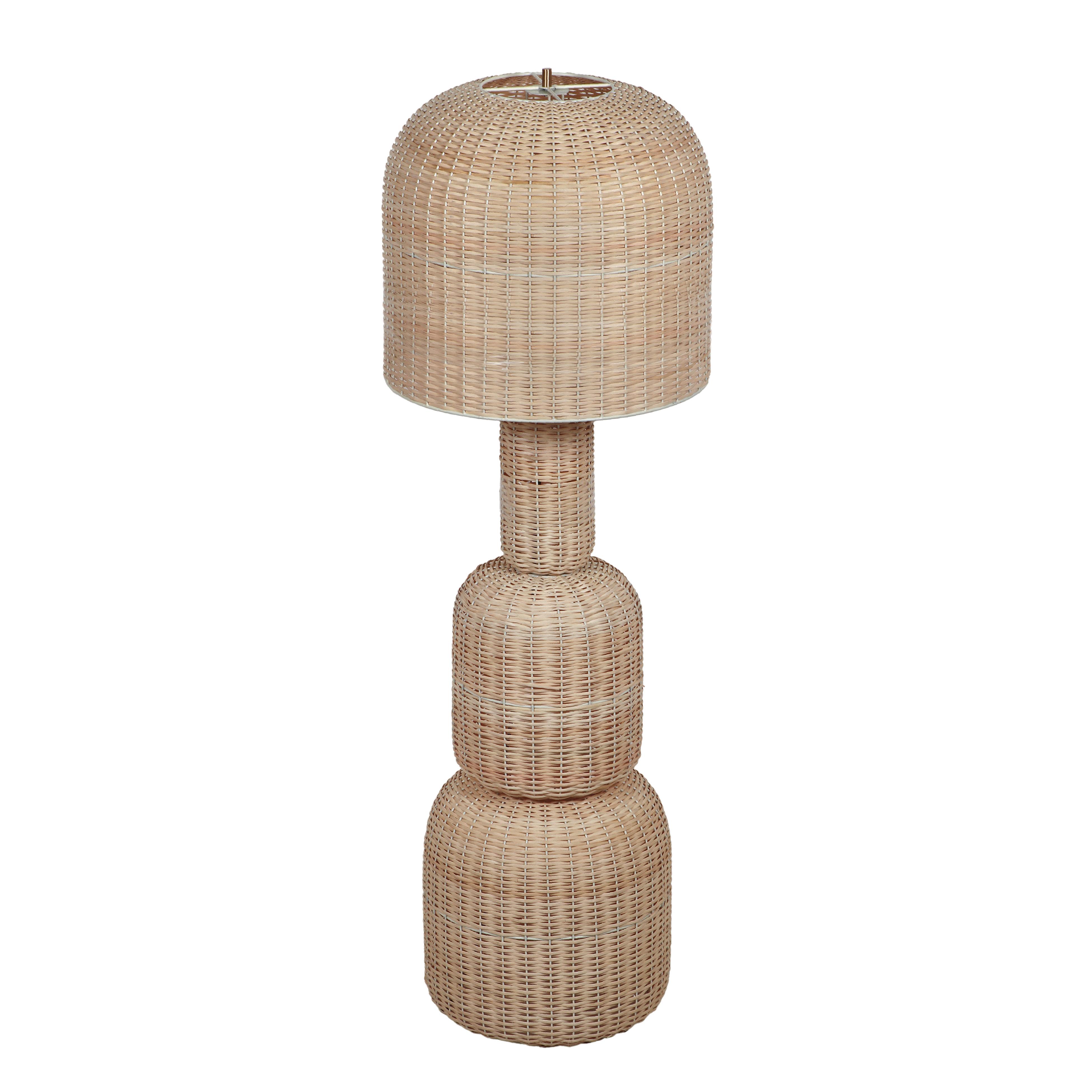 Wicker floor lamp , on sale Rattan floor lamp , Natural floor lamp , Giant table lamp, cane floor lamp